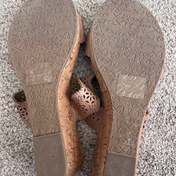 Women's Wedge Sandals - cork style - Picture 3 of 5